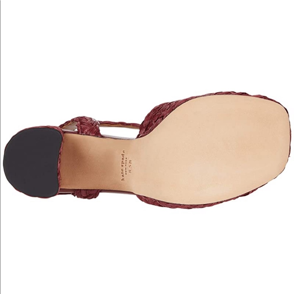 NWT Kate Spade Disco Raffia platform sandals - Picture 13 of 16